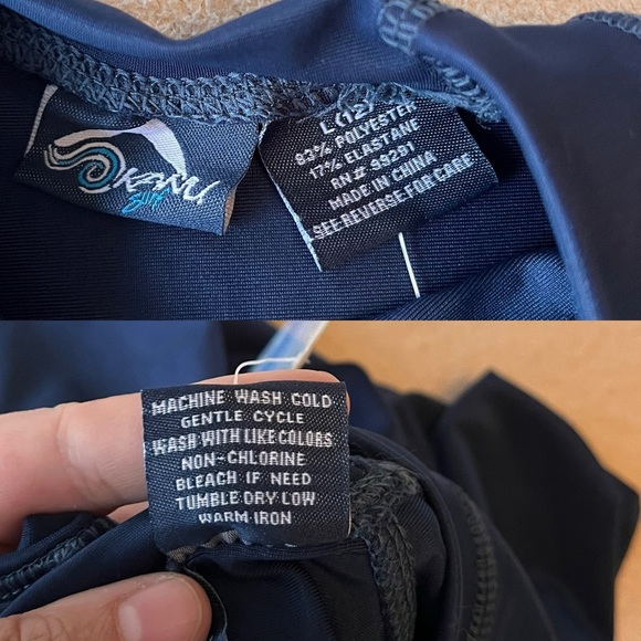 NWT Kanu Surf Boys Rashguard Swim Shirt 12 Navy UPF 50+ - Picture 7 of 9